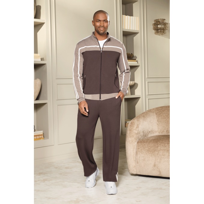 Carl Men's 2-Piece Colorblock French Terry Active Set, , large