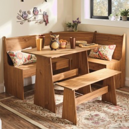Essen Pine Dining Nook with Bench, , large