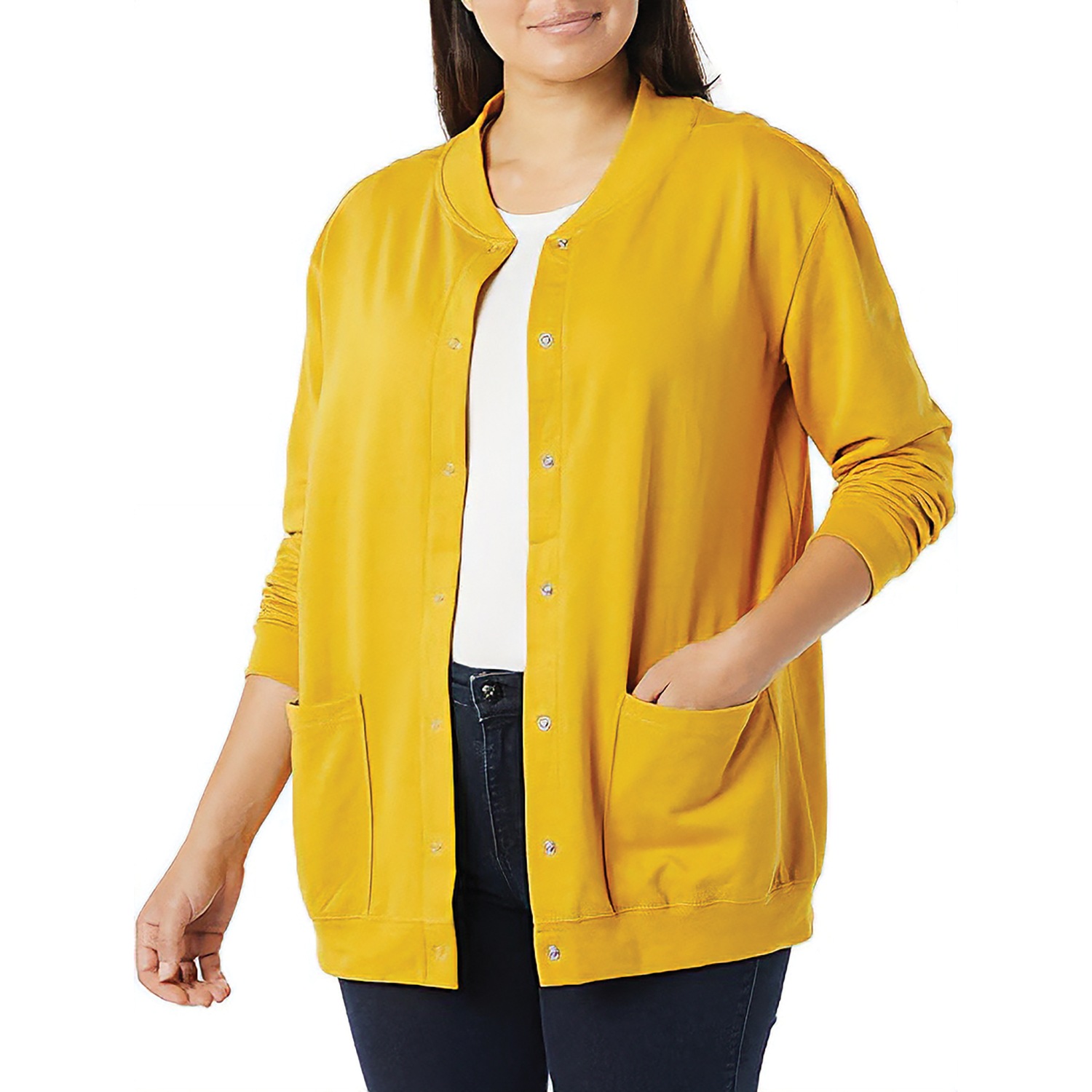 Snap-Front Cotton-Blend Women's Cardigan | Montgomery Ward