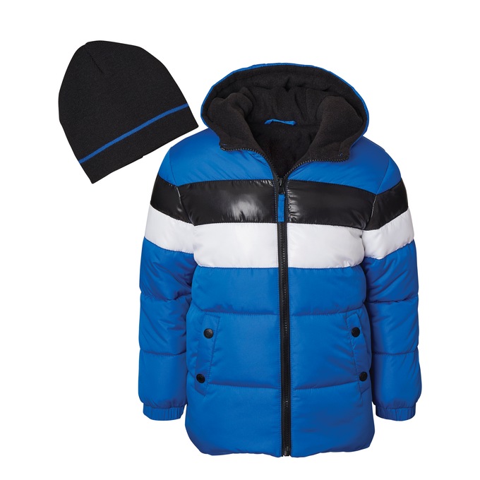 Boys&#39; Puffer Jacket with Hat, , large