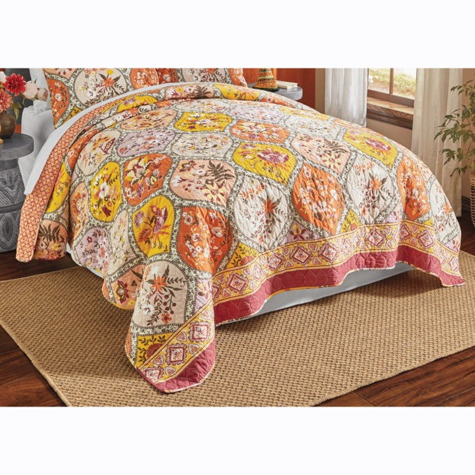 Bohemian Flower Quilt, , large