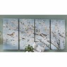 4-Piece Spring Floral Bird Wall Art, , large