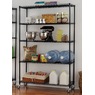 5-Shelf Wide Metal Rolling Rack, , large