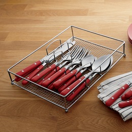 20-Piece Color Flatware Set with Caddy, , large