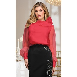 Basia Bow Blouse, , large