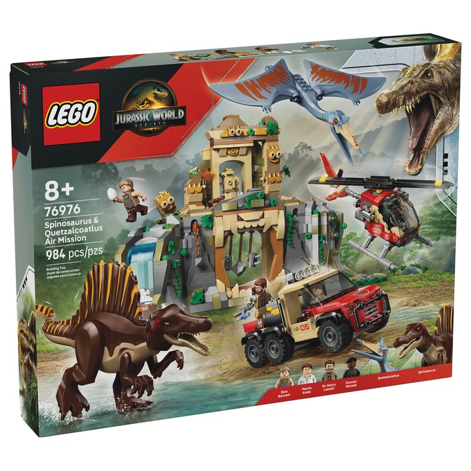 LEGO Jurassic World Spinosaurus & Quetzalcoatlus Air Mission, , large