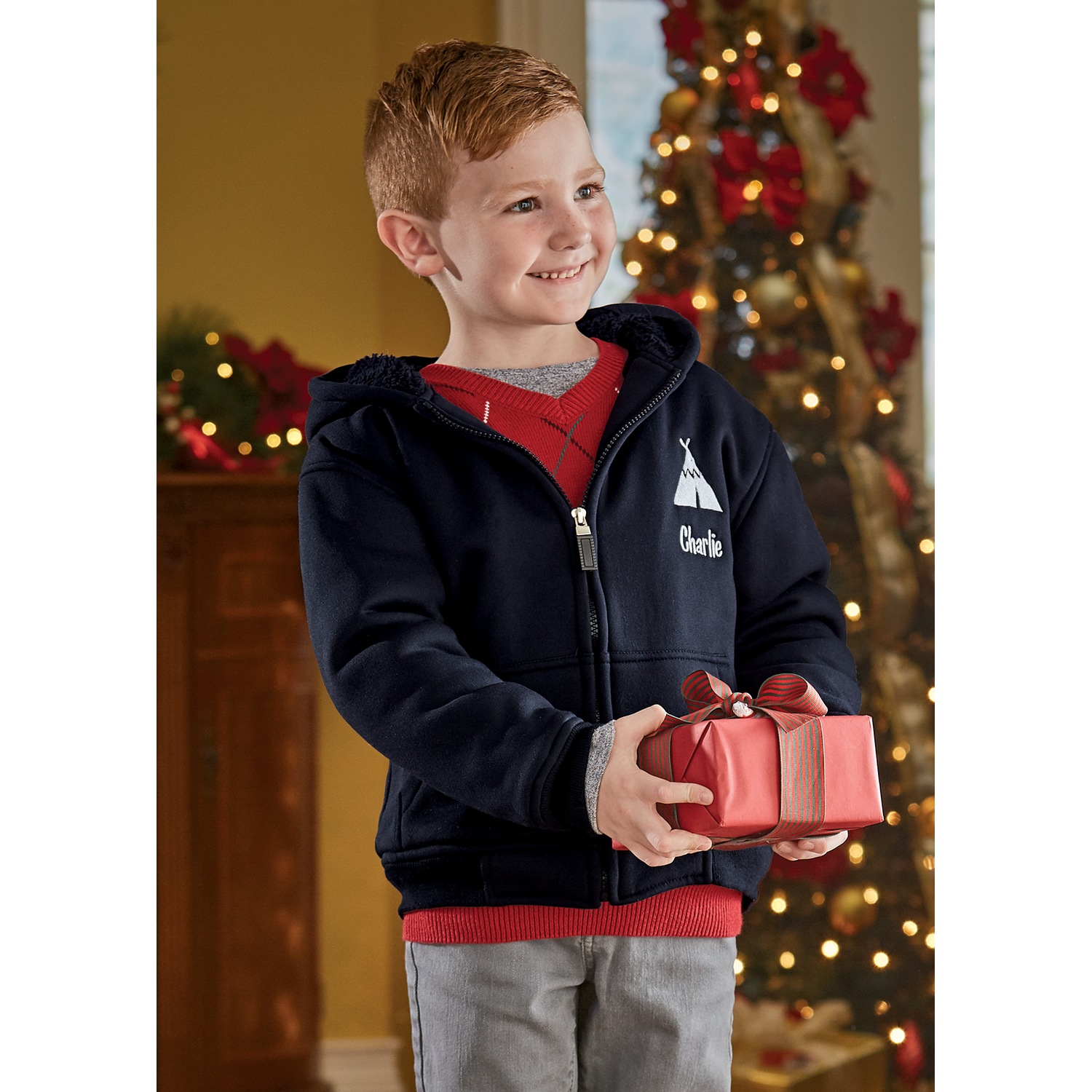 Sherpa-Lined Zip Hoodie | Montgomery Ward