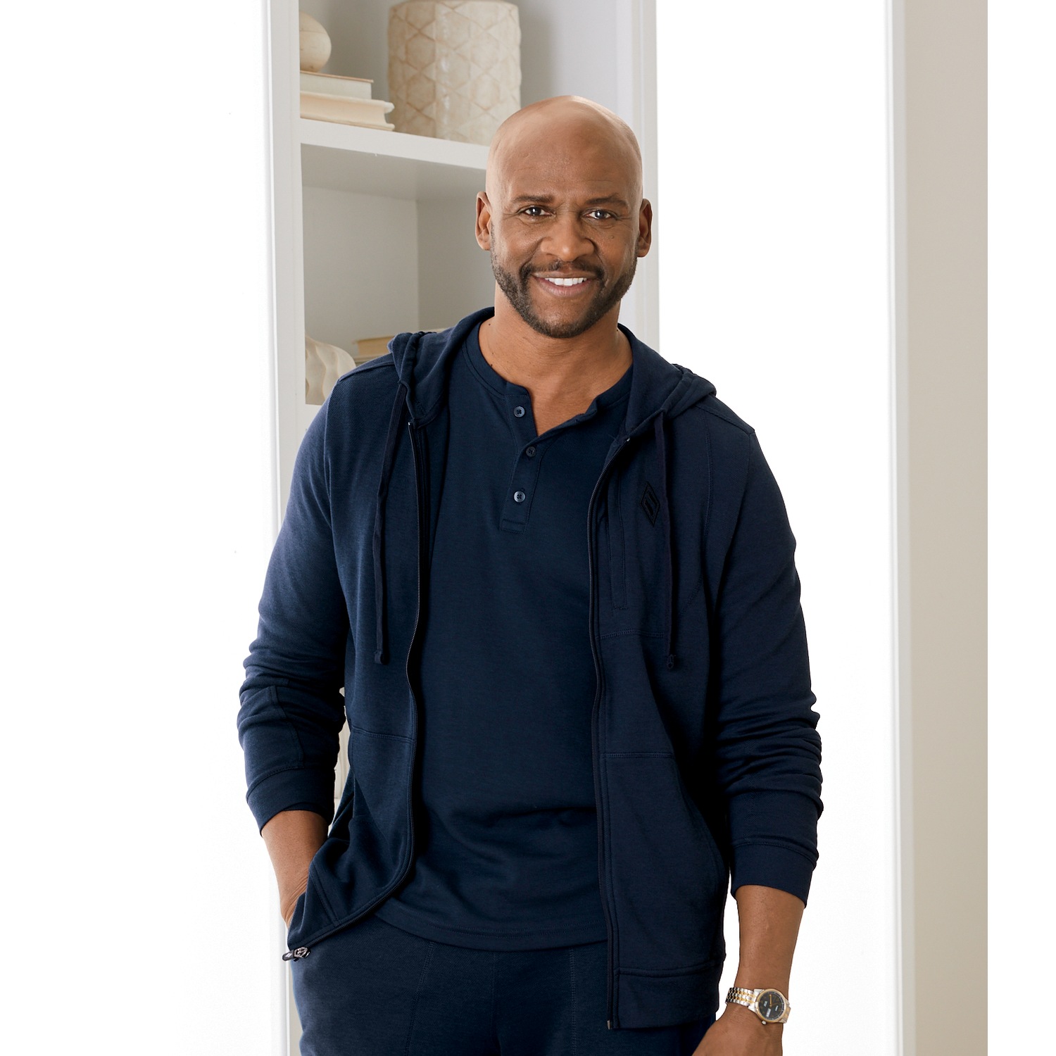 Skechers hoodie mens blue top