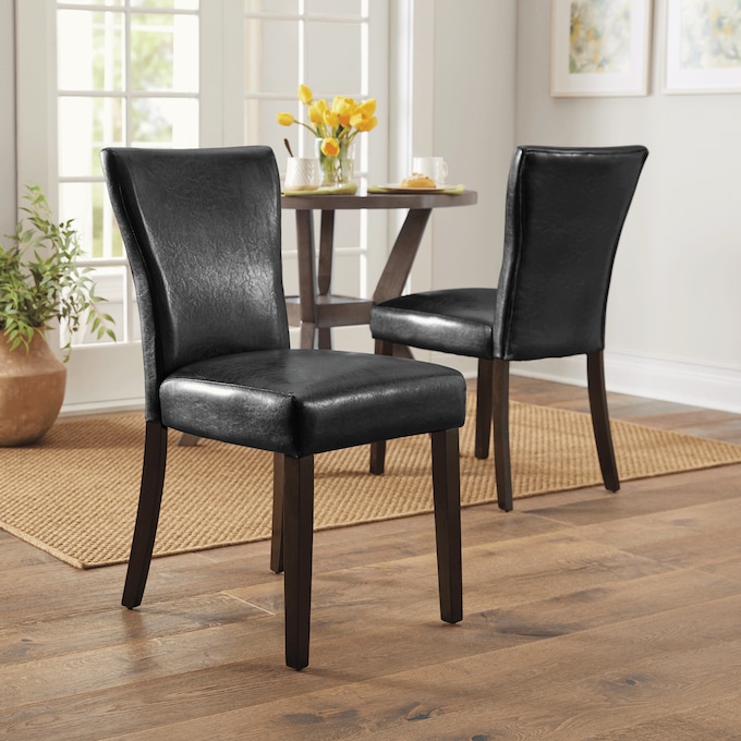 Set of 2 Wingback Parsons Chairs, , large