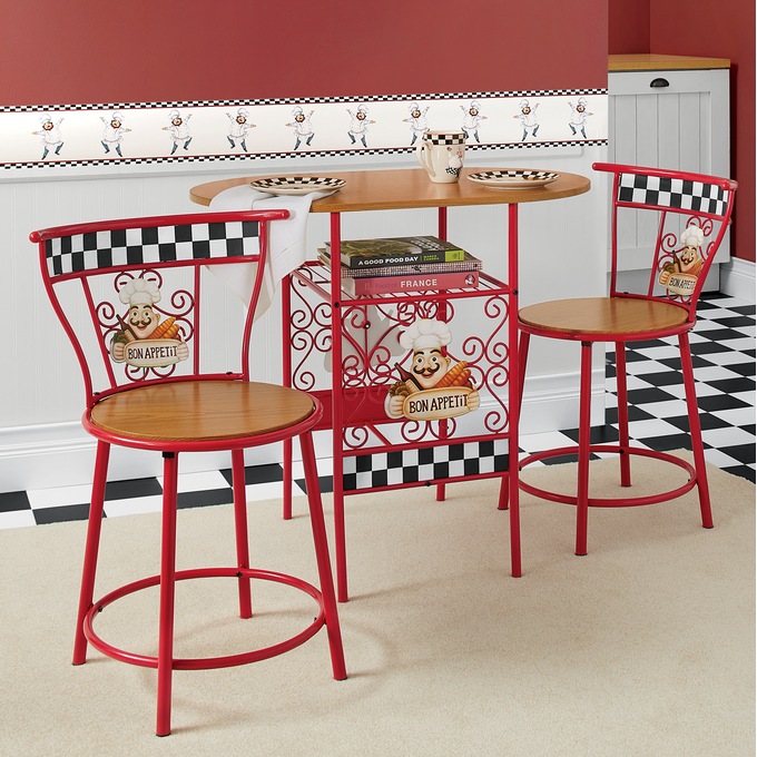 Happy Chef 3 Piece Bistro Set Montgomery Ward