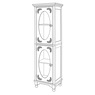 Vintage-Style Tesorino Tall Towel Cabinet, , large