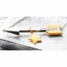 Name Two-Tone Metal Sentiment Arrow Pendant, , large