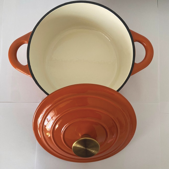 Set of 3 Cast Iron Dutch Ovens with Lids, Multi, large