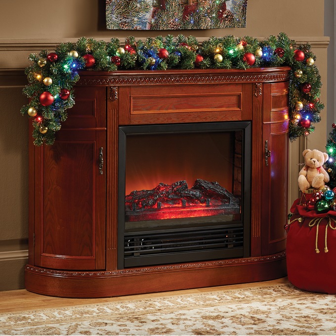 6' LED Garland with Ornaments, , large