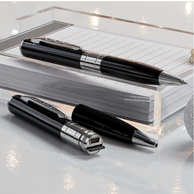 Spy Camera/Voice Recorder Pen, Silver, large