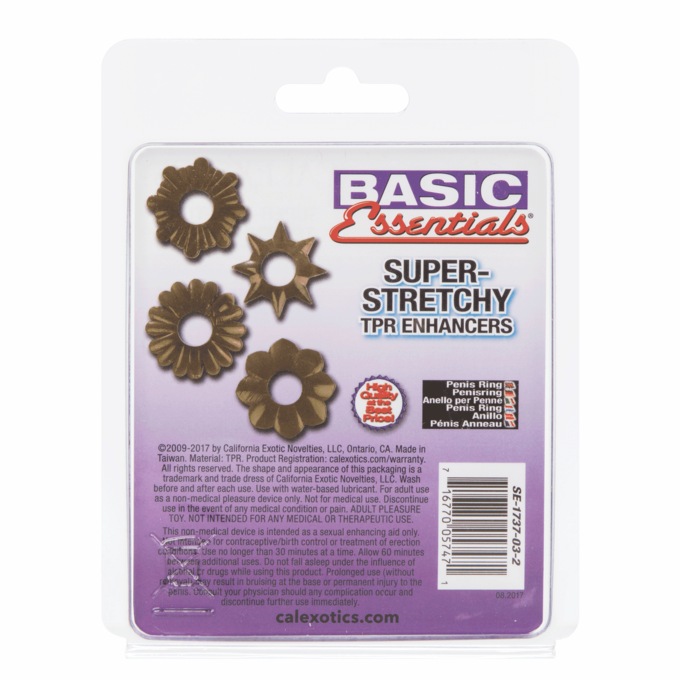 4-Pack Super Stretchy Erection Enhancers, , large