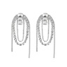 Crystal Oval Earrings, , large