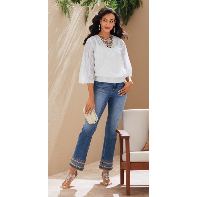 Emme Embroidered Blouse, , large