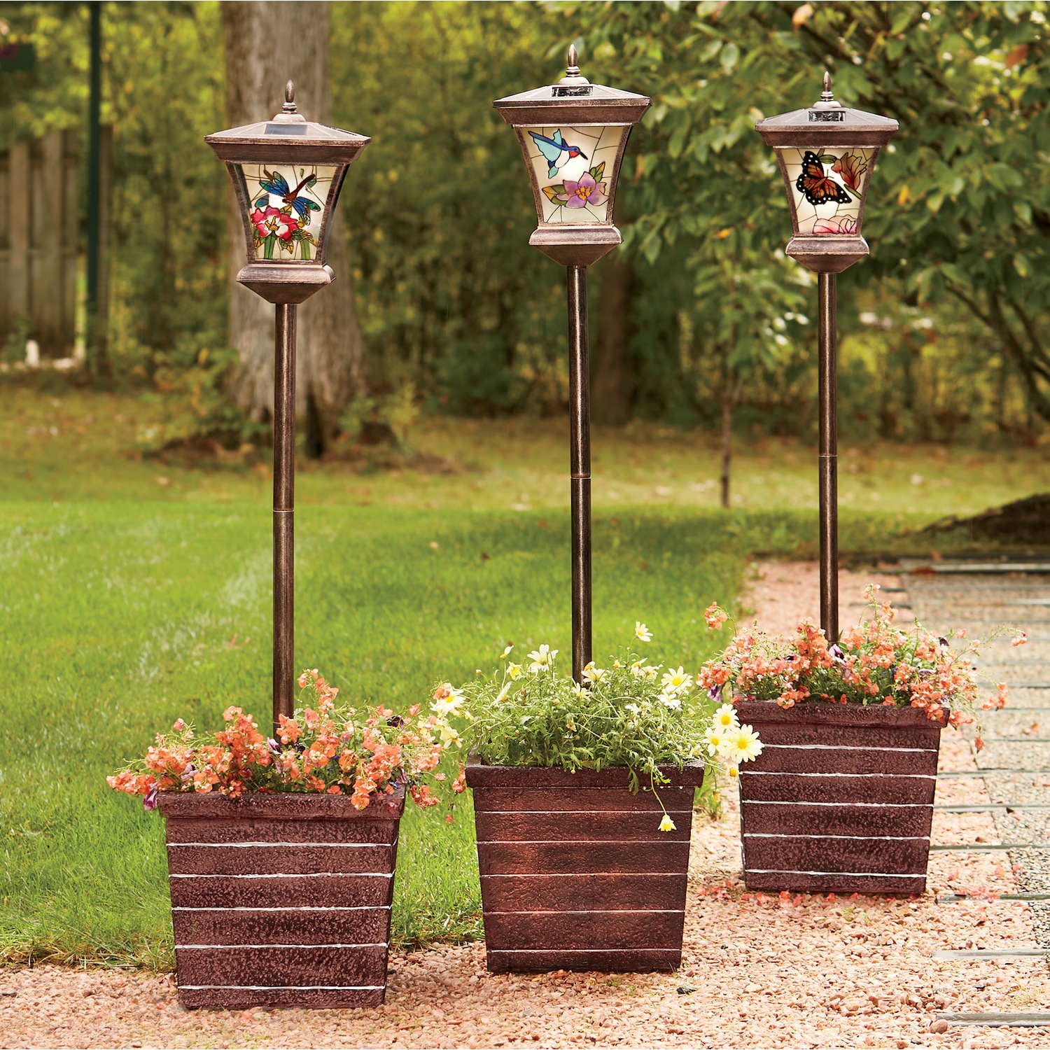 Garden pot lights discount