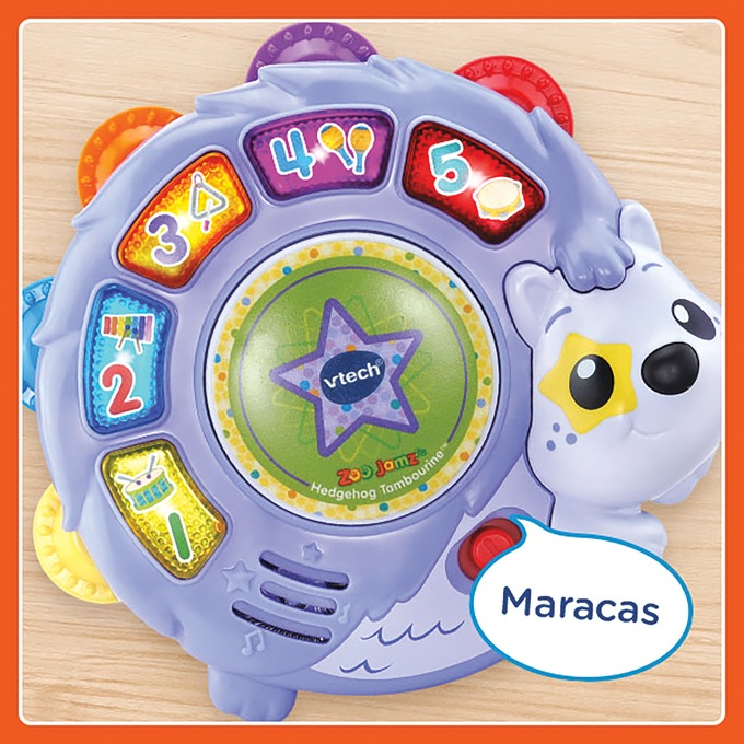 VTech Hedgehog Tambourine, Multi, large