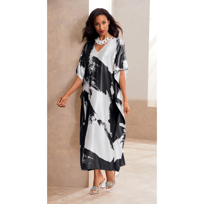Frida Caftan, Black White, large