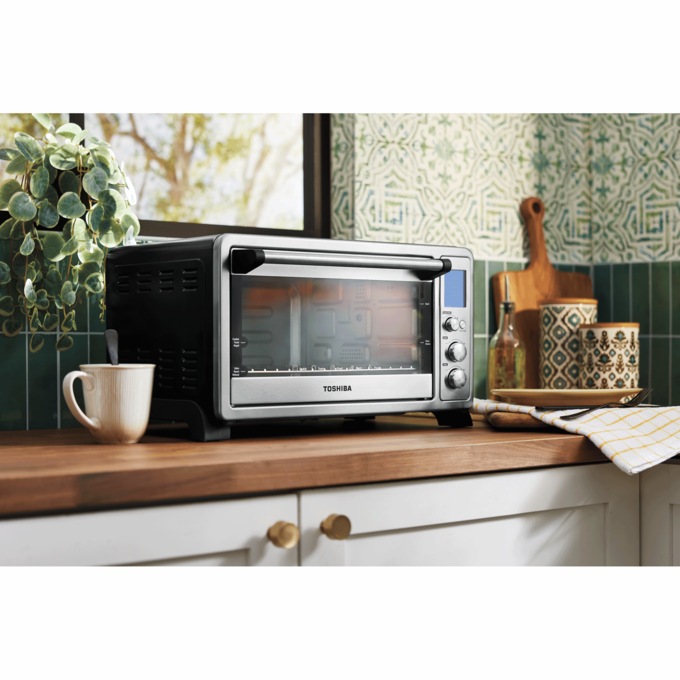 Toshiba 6-Slice Digital Convection Oven, Stainless Steel, large