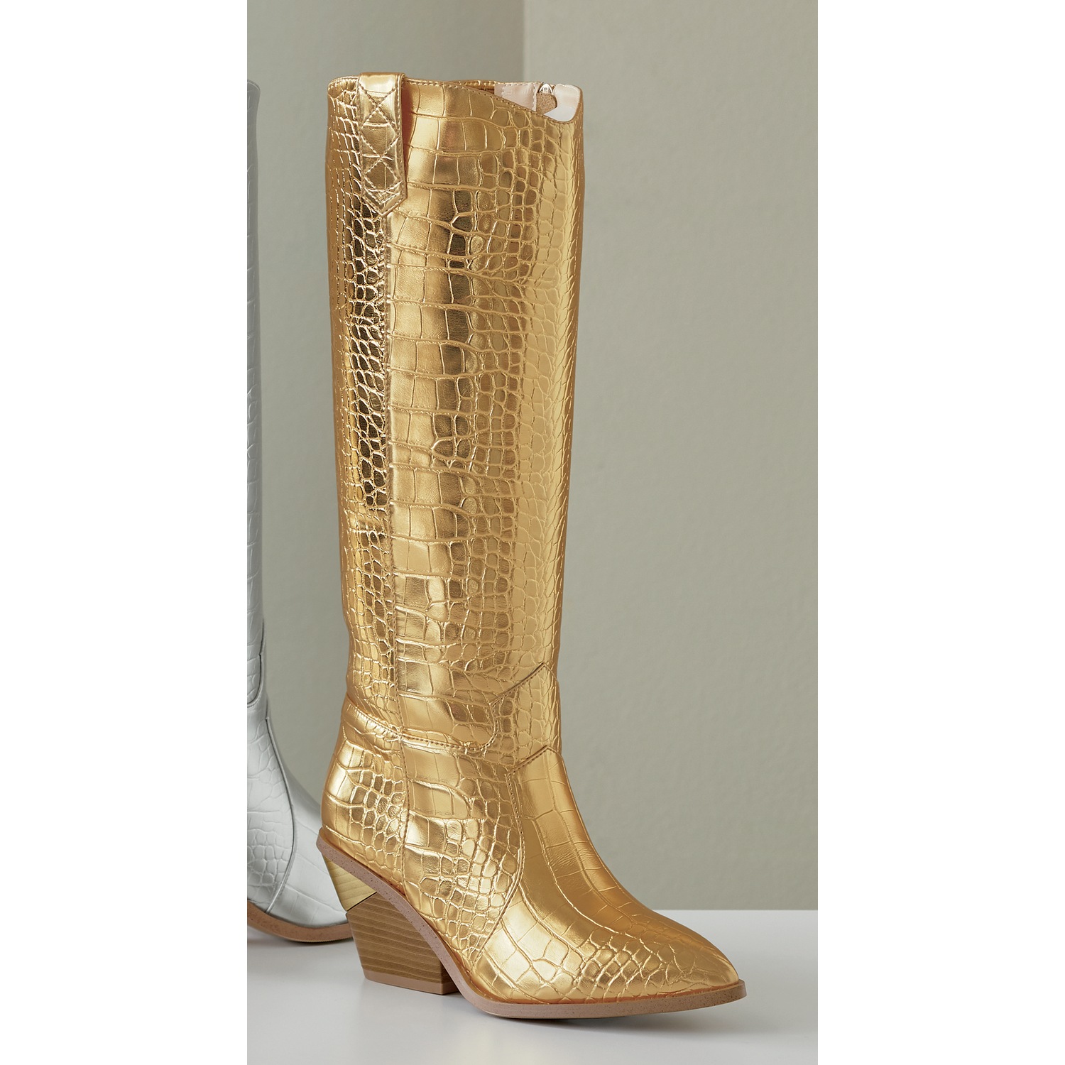 croco western boots