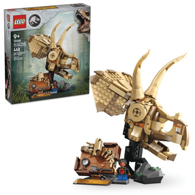 LEGO Jurassic World Dinosaur Fossils: Triceratops Skull, Tan, large