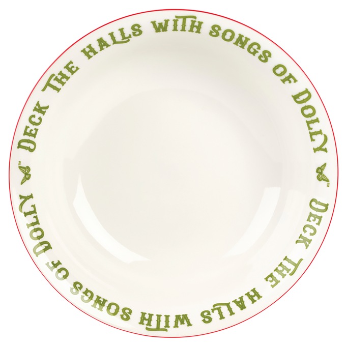 Dolly Parton Holiday Toile 10.5-Inch Serving Bowl, , large