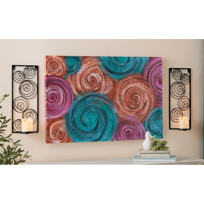 Glitter Swirl Canvas and Sconces - Buy Both and Save, , large
