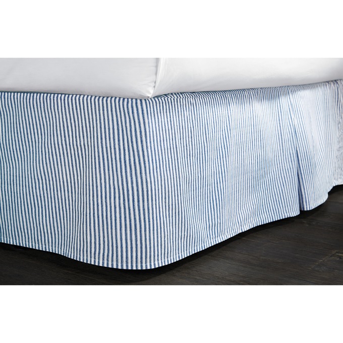 Ticking Stripe Bedskirt, , large