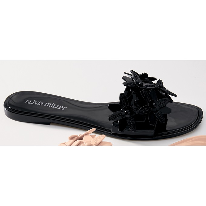 Olivia Miller 3-D Floral Slide, , large