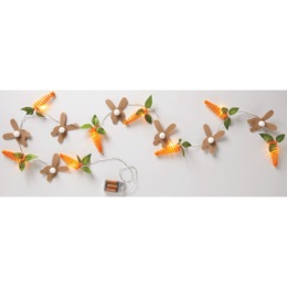 Lit Carrot And Bunny Garland, , large