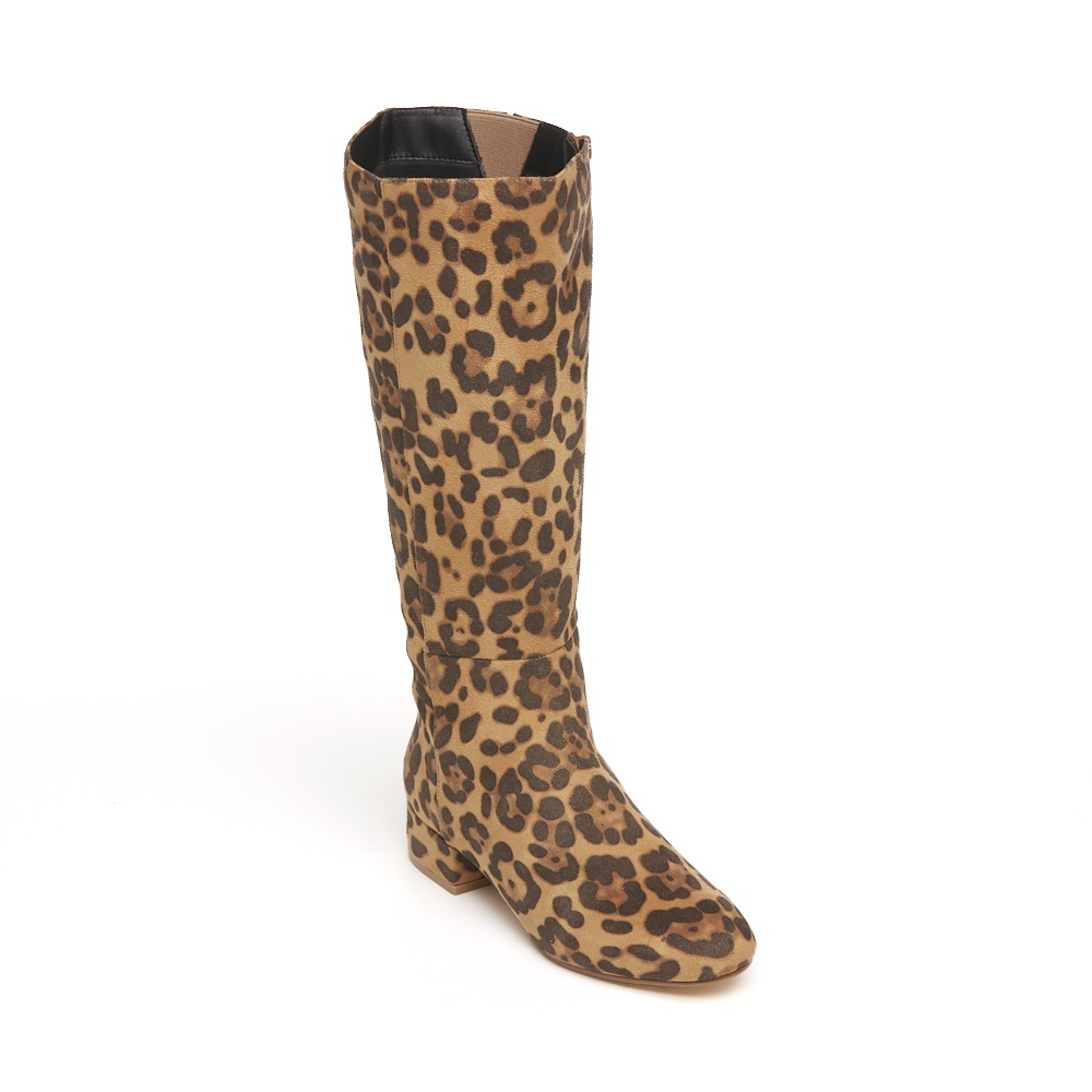 Leopard Tall Boot by Seventh Avenue, Size 7, Brown