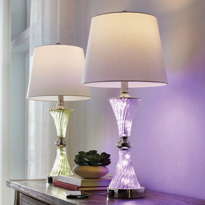 Set of 2 Touch Color-Changing Charging Lamps, , large