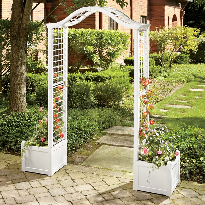 Garden Arched Trellis With Planters Montgomery Ward - Garden Arched Trellis With Planters Garden Arched Trellis With Planters Montgomery Ward - Garden Arched Trellis With Planters