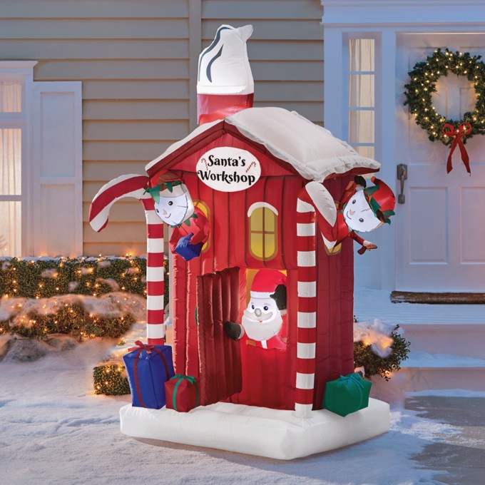 Santa's Workshop Inflatable, , large