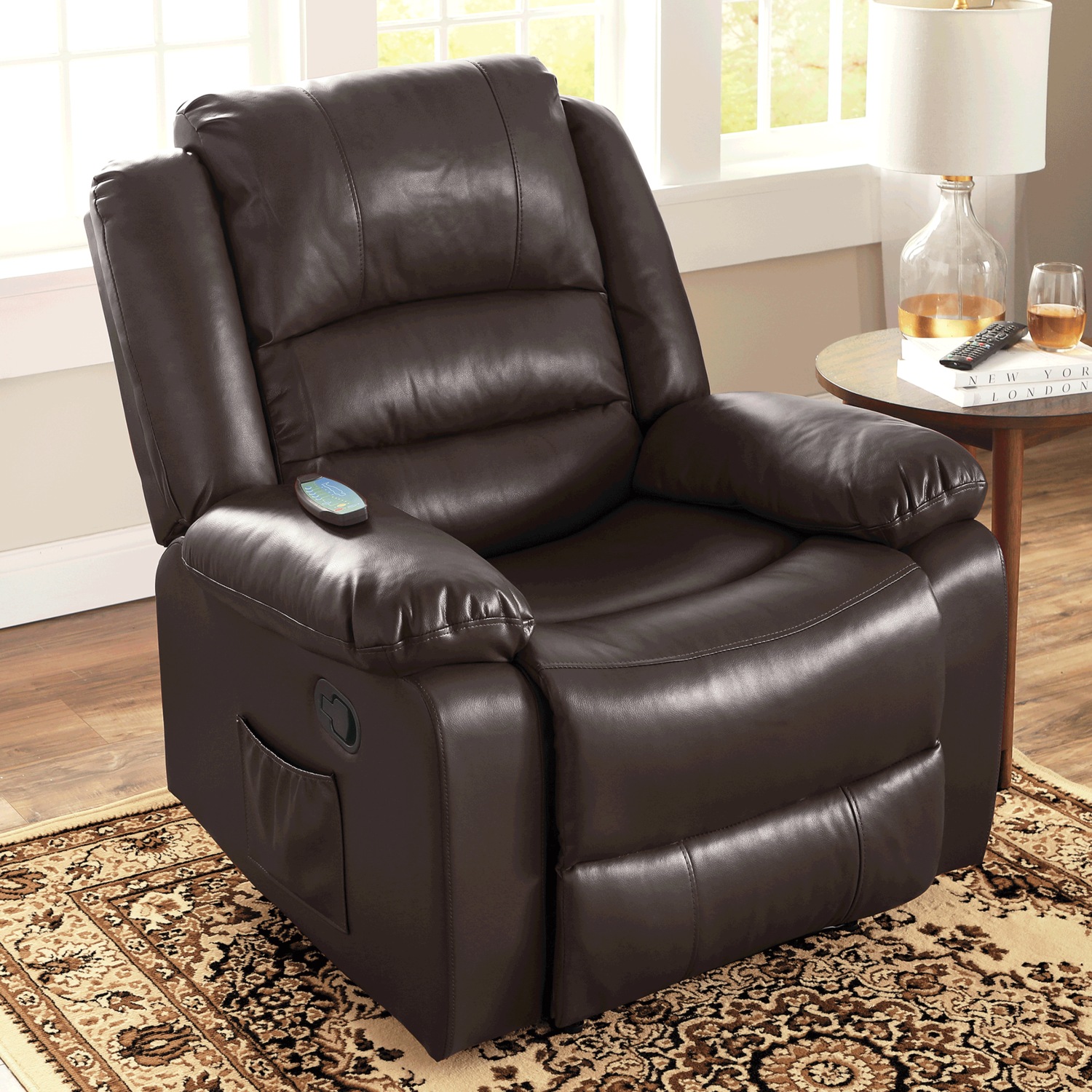 Overstuffed Recliner with Massage Montgomery Ward