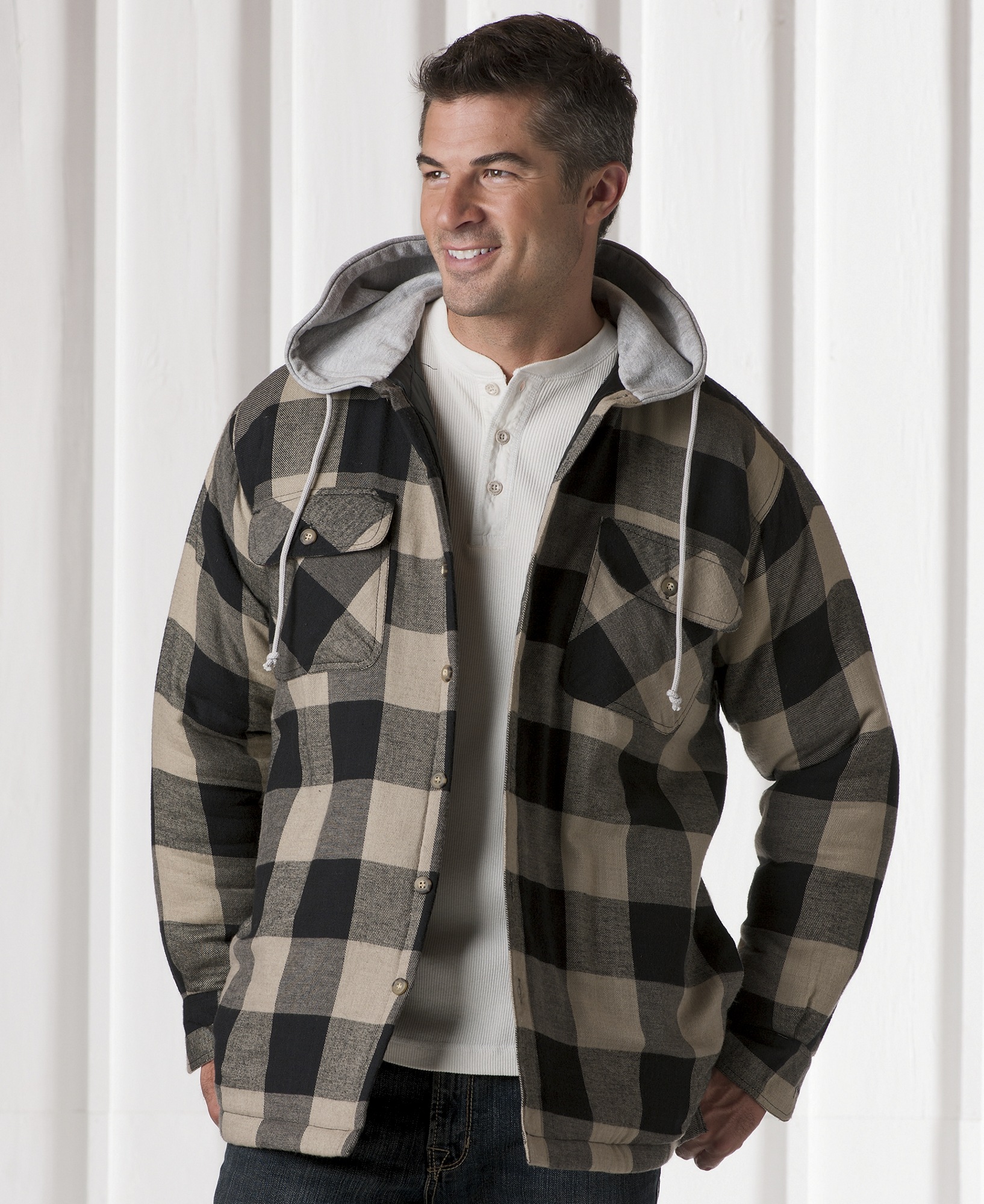 hooded lined jacket