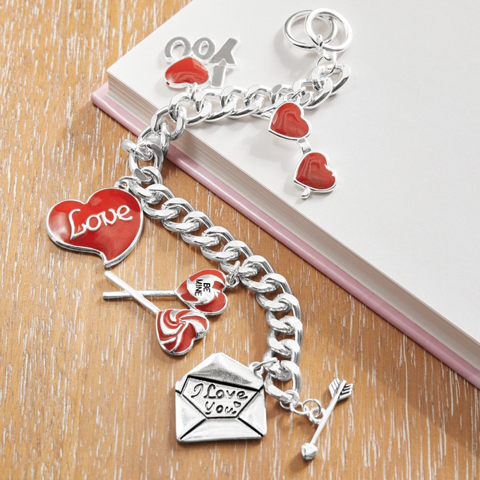 Valentine's Day Charm/Toggle Bracelet, , large
