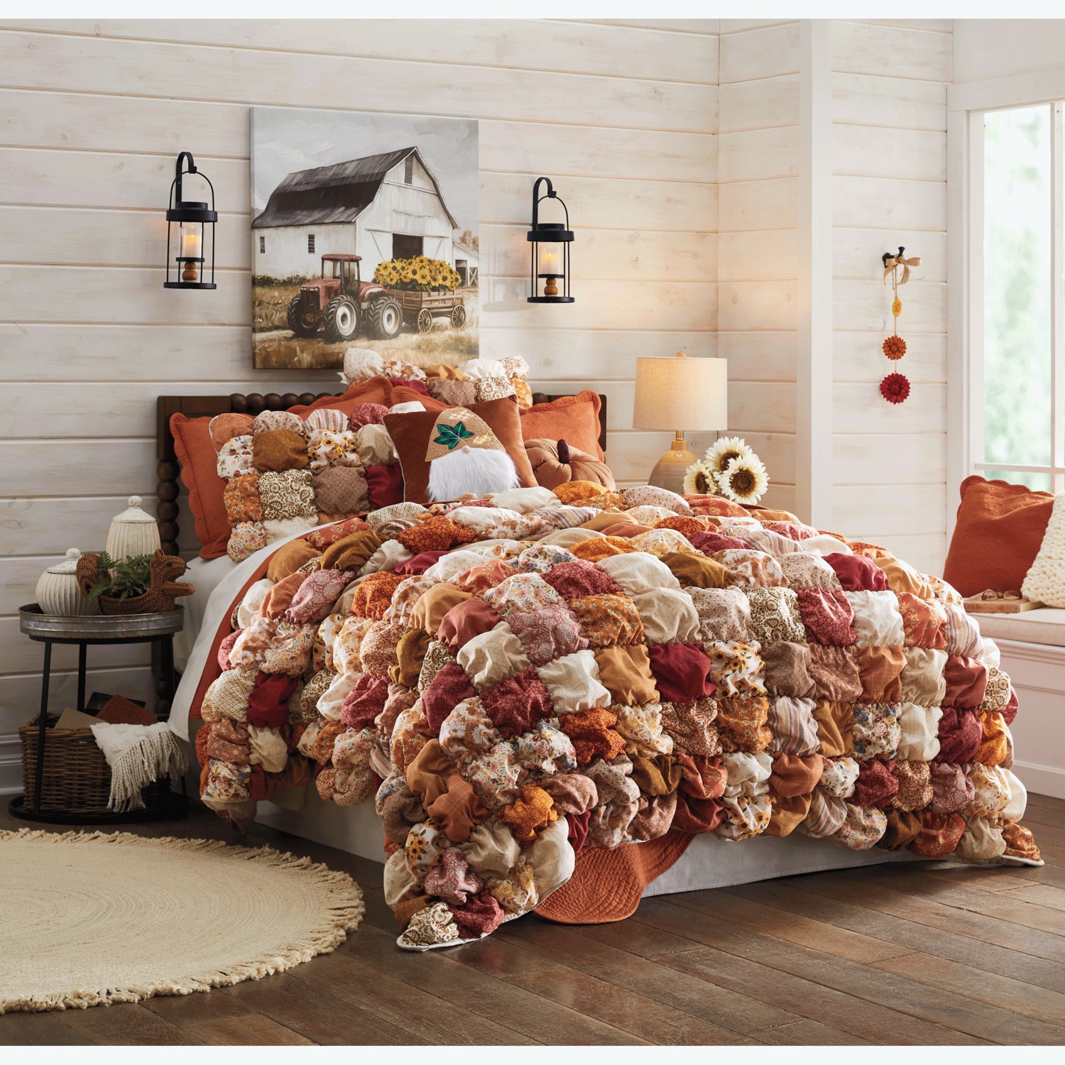 Fall Puff Quilt | Montgomery Ward