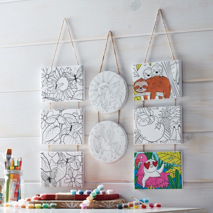 Art 101 DIY Hanging Canvas Wall Art Set, , large