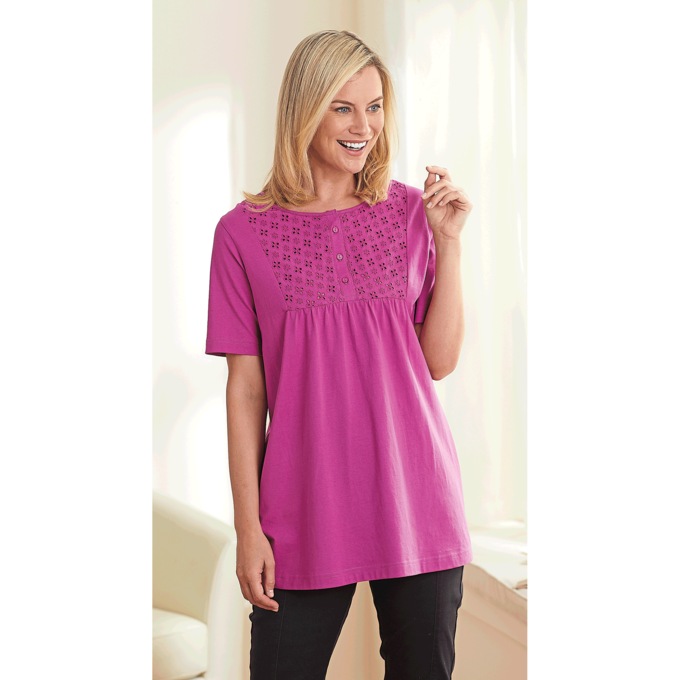 Eyelet Yoke Tunic, , large