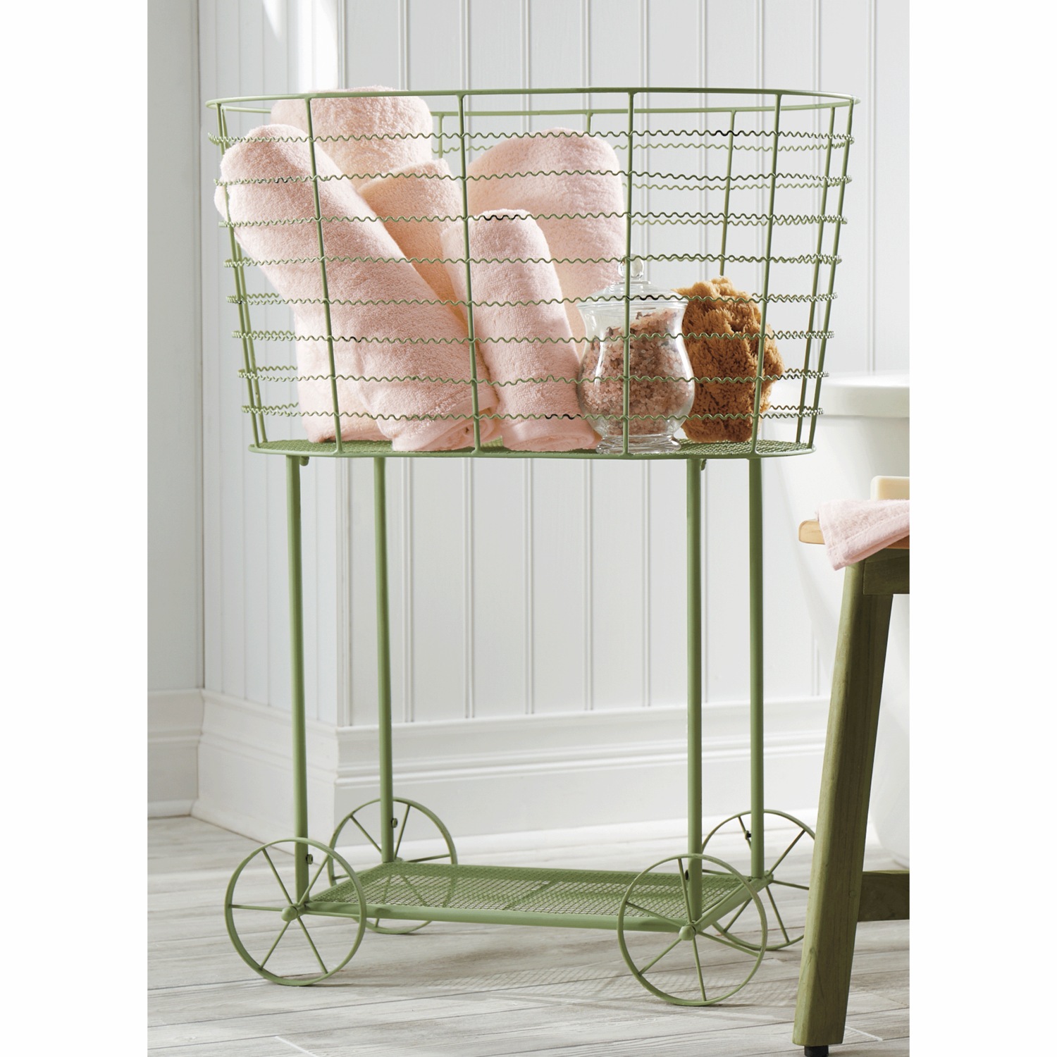 Vintage Rolling Laundry Cart Montgomery Ward