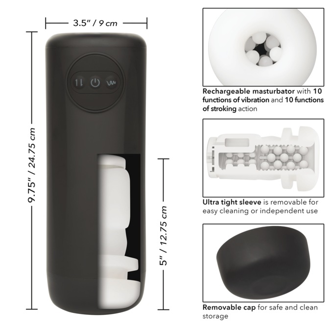 Optimum Power: Vibrating And Thrusting Stroker By Calexotics, , large