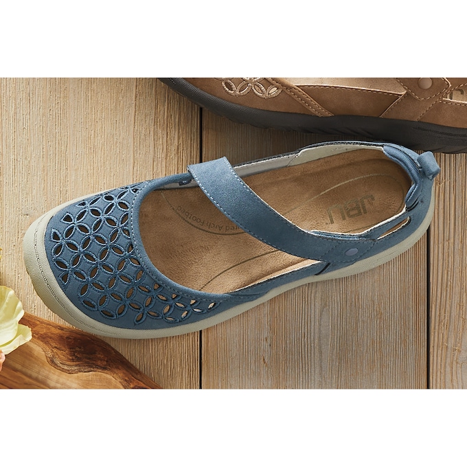 JBU Bianca Vegan Leather Mary Jane with Cutout Designs and Memory Foam Footbed, , large