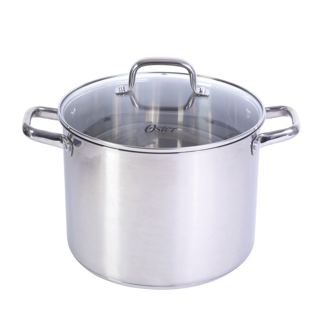 Oster Adenmore 12-Quart Stainless Stock Pot with Lid, , large
