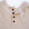 Men's Thermal Cotton-Blend Henley, Oatmeal Heather, large