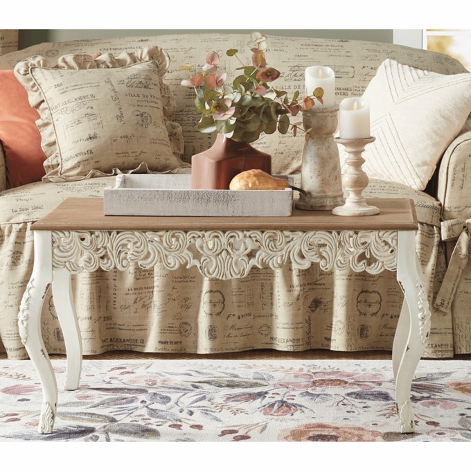 Haddie Distressed Coffee Table, , large
