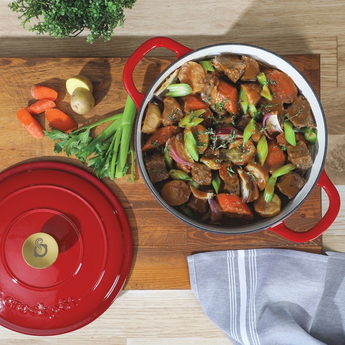 Crock Pot Artisan 6-qt. Enameled Cast Iron Dutch Oven with Lid, , large